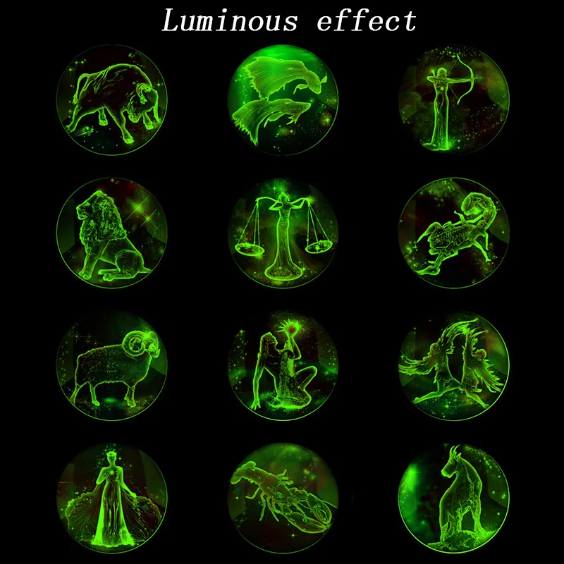 Светящийся брелок с 12 созвездиями подвески знаки зодиака ювелирные изделия Лев