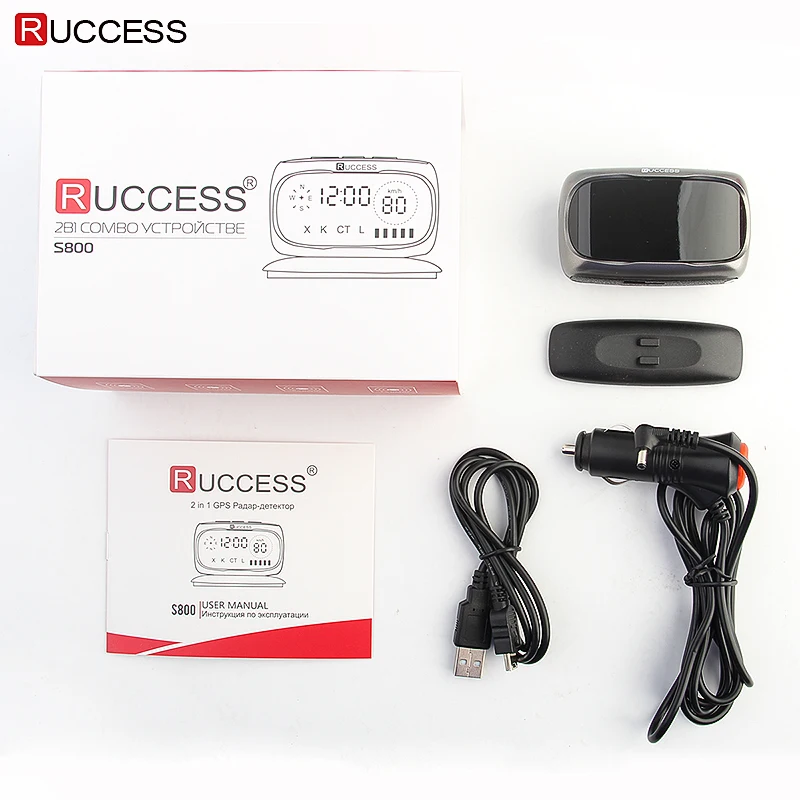 RUCCESS Anti Radar Detector for Russia 2 in 1 GPS Antiradar Car Detector Police Speed Camera Detector Anti-radar for Car