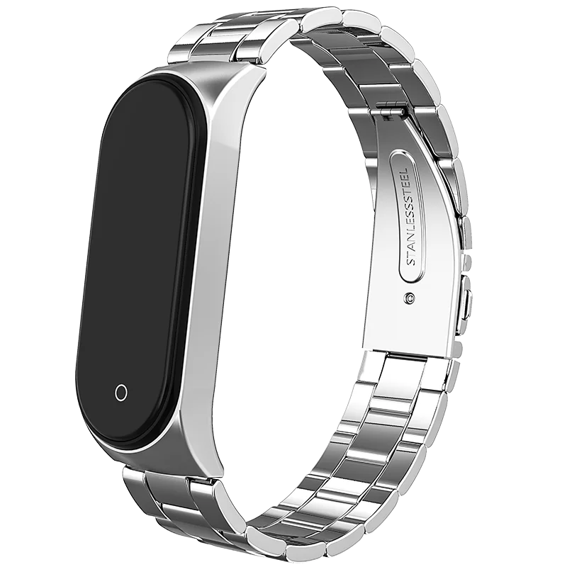 Браслет из нержавеющей стали для Xiaomi Band 4 и 3 металлический мужчин