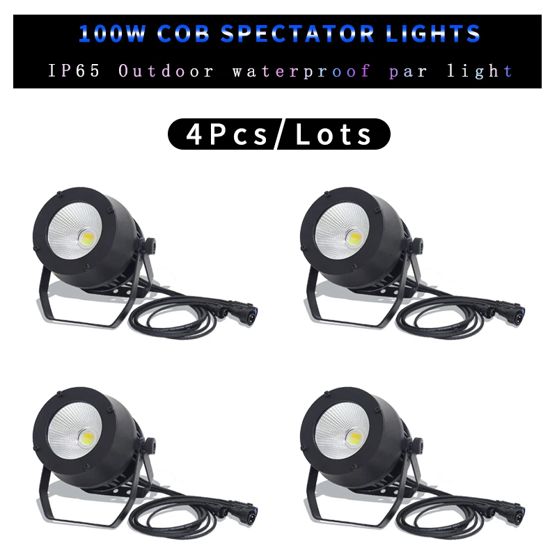 

4 шт./лот 100 Вт COB аудитосветильник, IP65 Светильник, открытый светильник, холодный белый и теплый белый свет сценсветильник