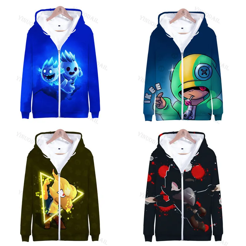

Spike Wanted 6 To 19 Years Kids Leon Sweatshirt Shooting Game PRIMO 3D Hoodie Boys Girls MAX Star Cartoon Tops Teen Clothes