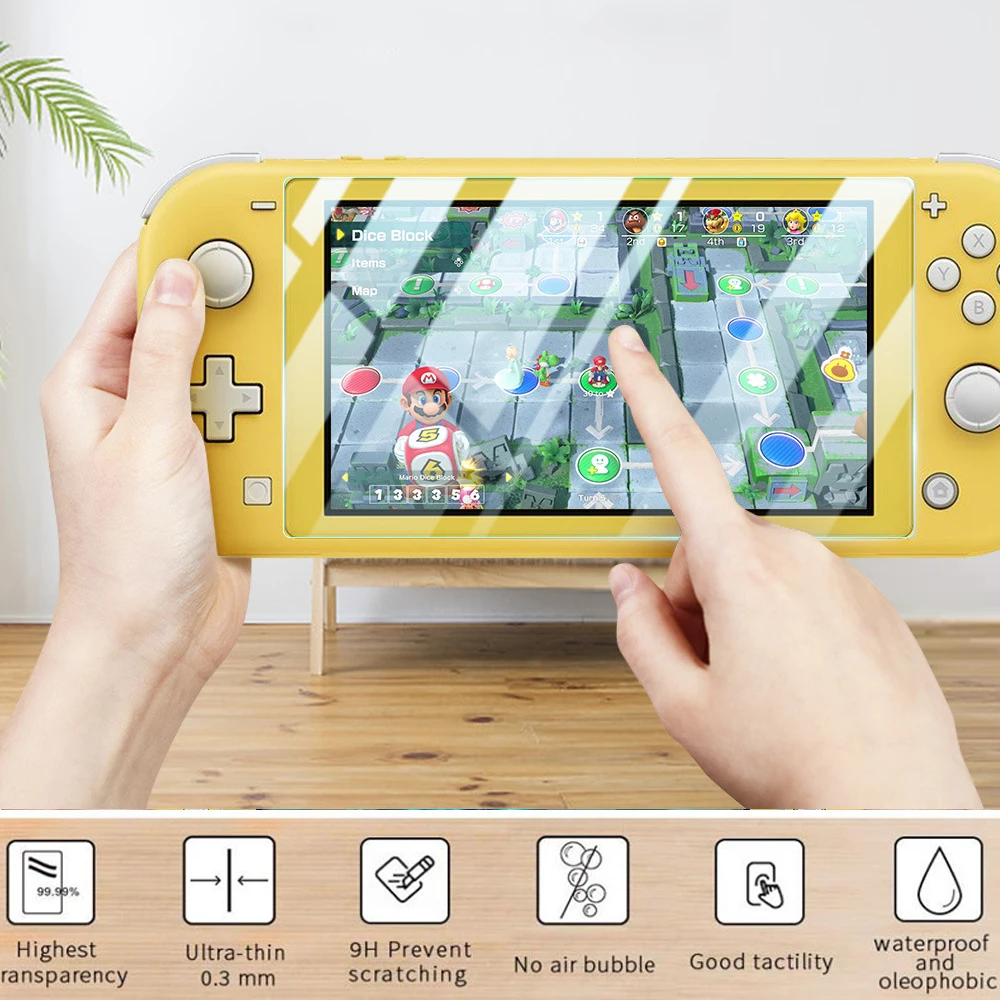 Закаленное стекло для Nintendo Switch Lite Mini NX Ultra Clear Full HD защитная пленка крышка игровой