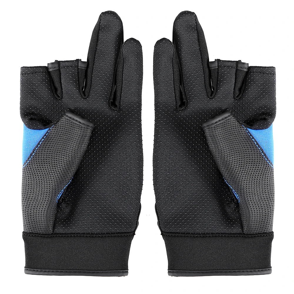 1 Пара Противоскользящие теплые перчатки половина пальца гладкая ткань для