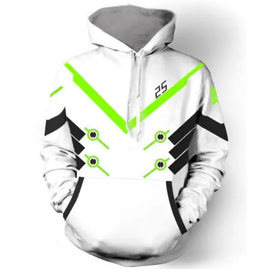 Shimada Genji Игра Overwatch Косплей D. Va Shimada Genji герой молния Толстовка для мужчин и женщин игровой костюм-свитер 3D печать Новинка - Цвет: Shimada Genji