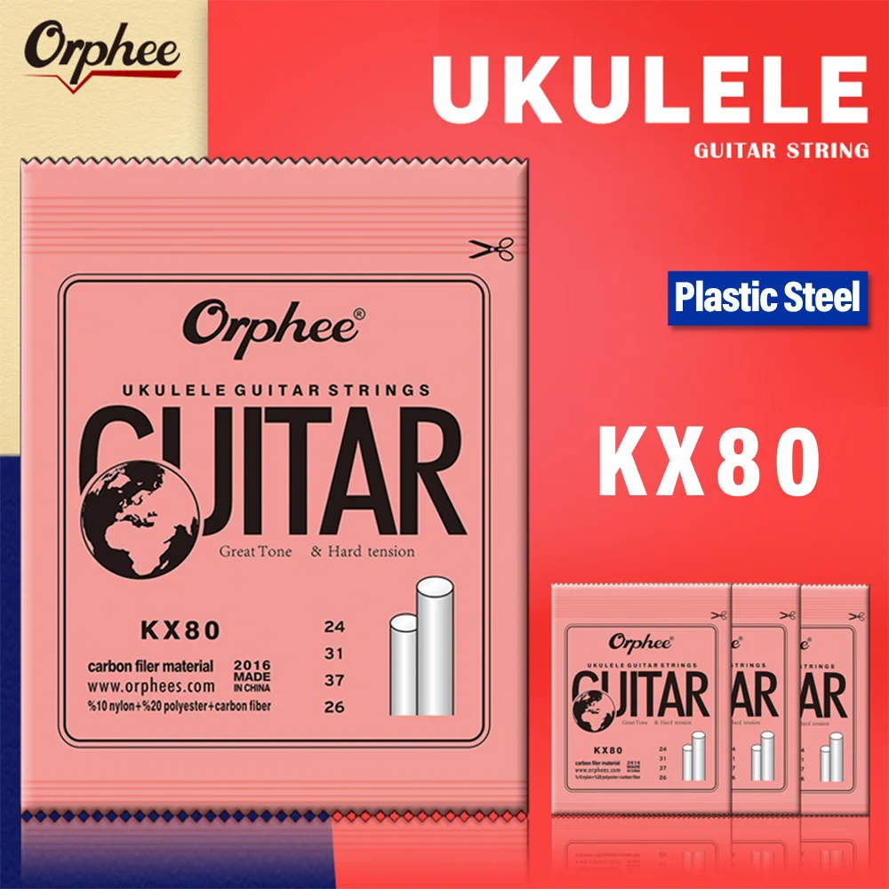 Струны для укулеле Orphee KX80 белые нейлоновые 1st 4 го Гавайского гитарного сопрано