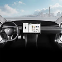 carbon fiber central control dashboard trim decoration strip for tesla model 3 car interior styling accessories