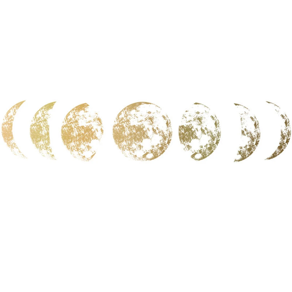Scientific Moon Phase 3D Наклейка на стену серебряная Луна художественная наклейка
