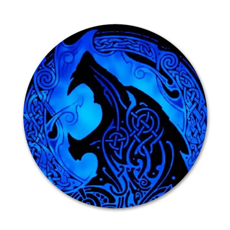 Скандинавской мифологии Викинги Фенрир значок с волком брошь заколка аксессуары