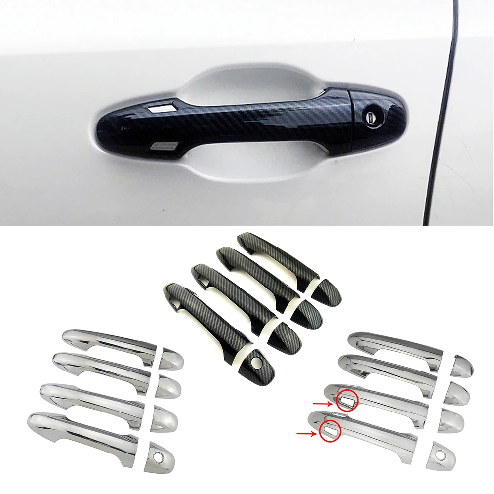 

For Toyota Highlander Kluger 2015-2019 XU50 Car Exterior Modify Chrome Door Handle Cover Trim Protection Sticker