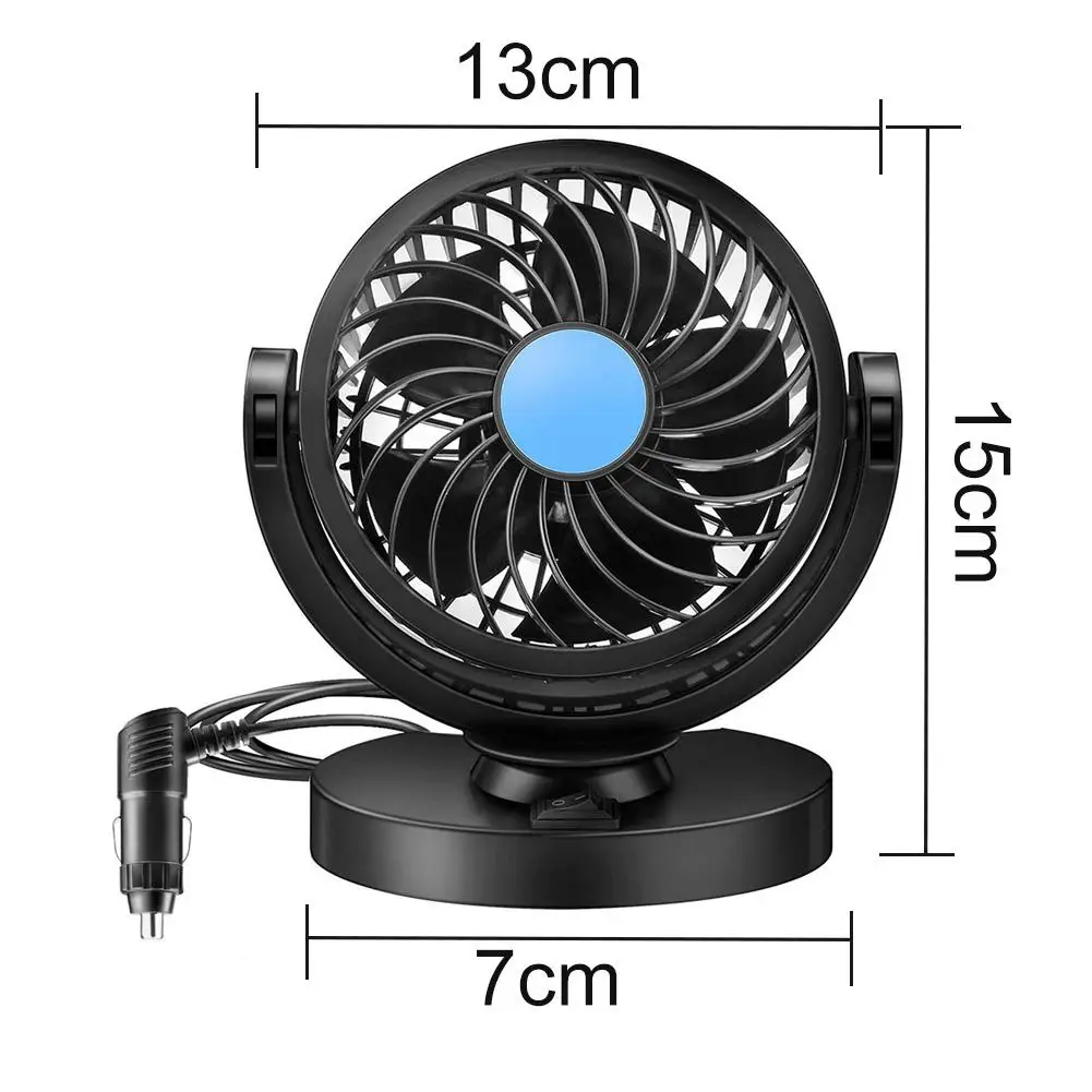 

80% HOT SALES12V 24V 360 Degree Adjustable Car Dashboard Air Cooler Single Head Cooling Fan
