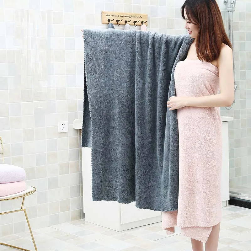 Коралловое флисовое летнее банное полотенце Абсорбирующая спортивная ткань для