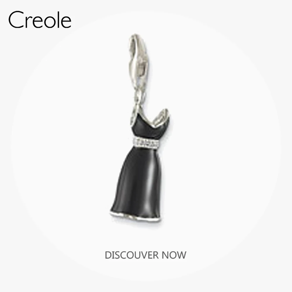 Подвеска в виде черного вечернего платья стильная модная брендовая бижутерия