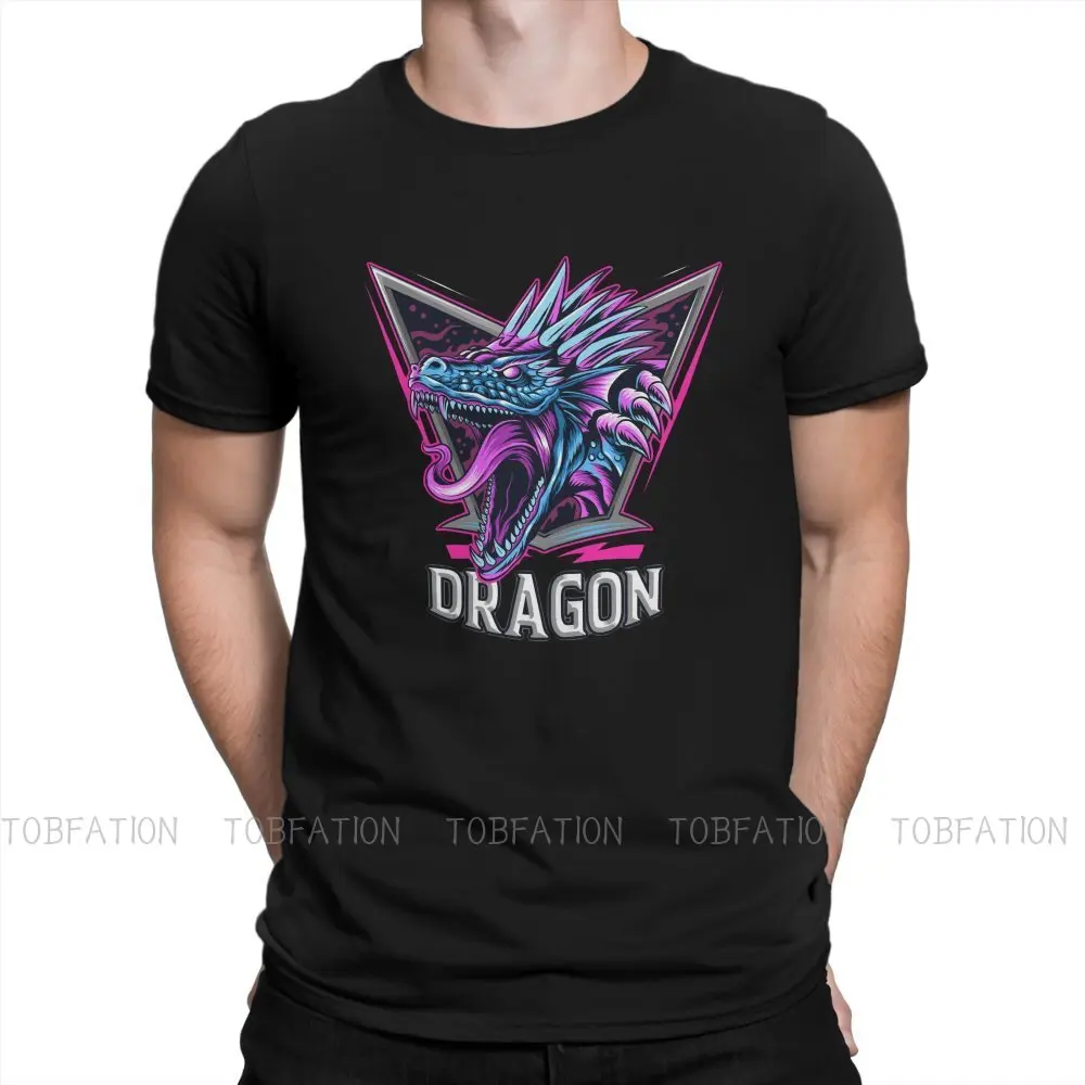 

Dragon Fashion TShirts Men Style Pure Cotton Streetwear T Shirt O Neck Oversized