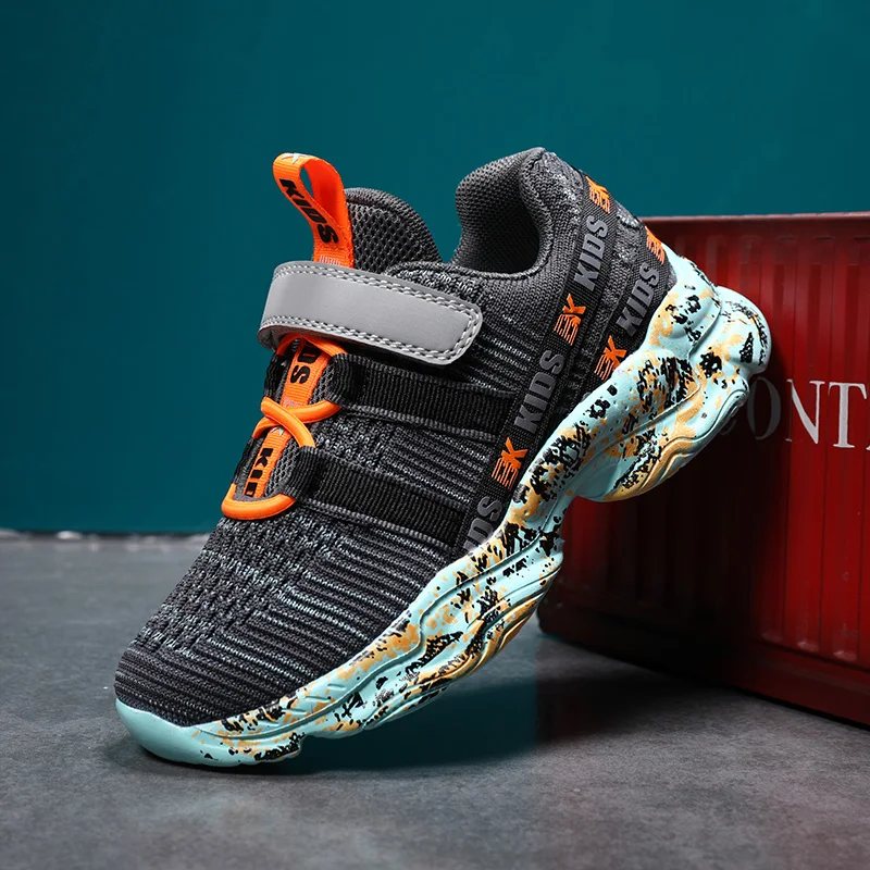 

Высококачественные дизайнерские Детские рандомные вязаные рандомные повседневные школьные туфли для мальчиков