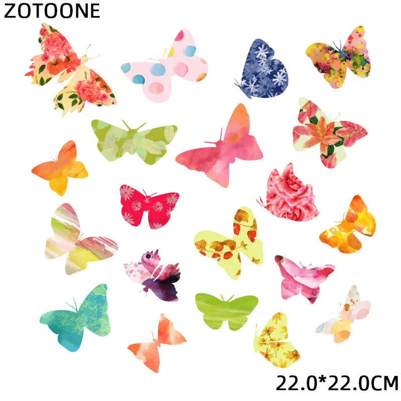 ZOTOONE большой размер нашивки с животными цветами для одежды утюгом а-образный Цвет