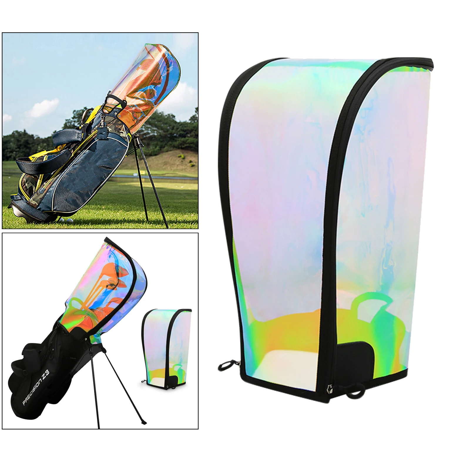 

Golf Bag Rain Cover Waterproof Hood Protection Lightweight Club Bags Raincoat Transparent Colorful Protector Supplies
