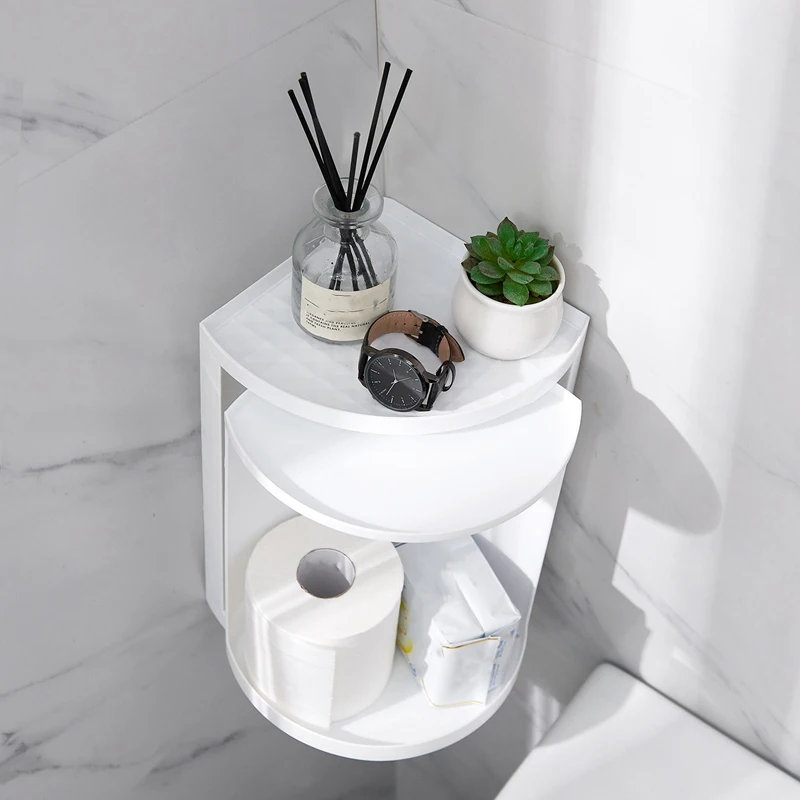 HOT-Bathroom 360 Degree Rotating Shelf Kitchen Toilet Corner Bathroom Storage Rack Cabinet Multi Layer | Дом и сад