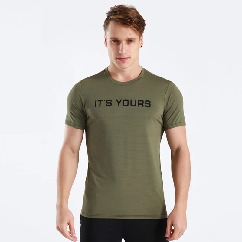 Компрессионные Мужские футболки тренировочная Спортивная футболка для бега с