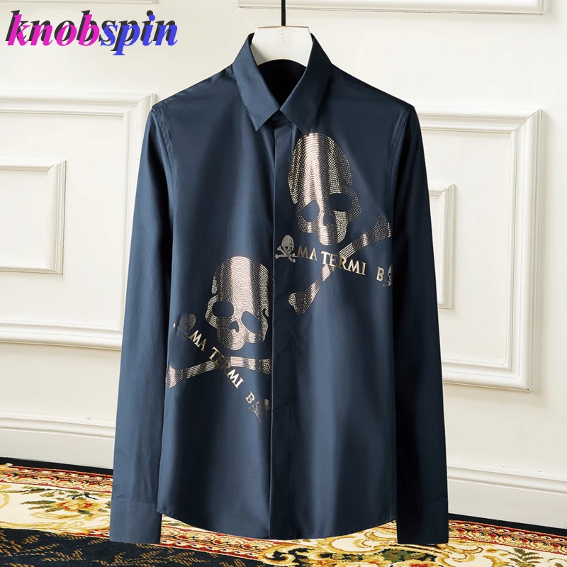 

Брендовая мужская рубашка с принтом, длинный рукав, тонкая, повседневная, Chemise homme, высокое качество, Бизнес Стиль, мужские хлопковые рубашки, плюс размер, M-4XL, Camisas