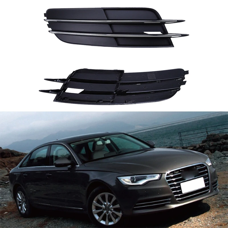 Для Audi A6 C7 2011-2014 хромированная полоса передний левый и правый бампер Нижняя