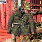 Армии США Размеры CDJ-77 AVFLY Стиль супер сильный из натуральной яловой и 22 унций канвы пальто Высокое качество воск водонепроницаемые M76 куртка