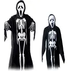 Костюм на Хэллоуин, череп, скелет, демон, призрак, косплей, костюмы для взрослых, детей и детей, карнавальное маскарадное платье, халаты, страшная маска