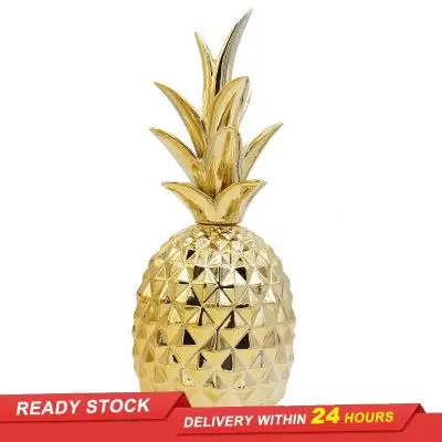 

Nordic Simple and light luxury ceramic pineapple golden creative home living room mysterious soft decoration ornaments 30*10cm