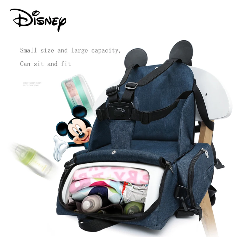 Рюкзак для подгузников disney, Детская сумка для мамы, Микки и Минни, мокрая сумка, модный органайзер для подгузников для мам и мам, сумка для обеденного стула