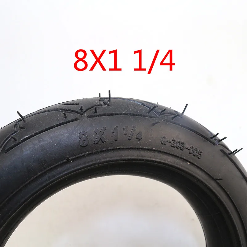 Бесплатная доставка, 8-дюймовая шина для скутера 8X1 1/4 и комплект с внутренней трубкой, изогнутый клапан, подходит для складного велосипеда, э...