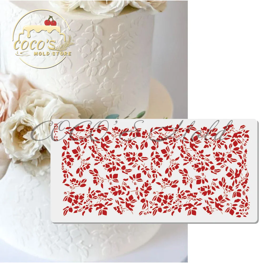 Новое поступление, пластиковый кружевной боковой шаблон для украшения тортов, инструменты для украшения торта, трафареты для торта, кухонн...