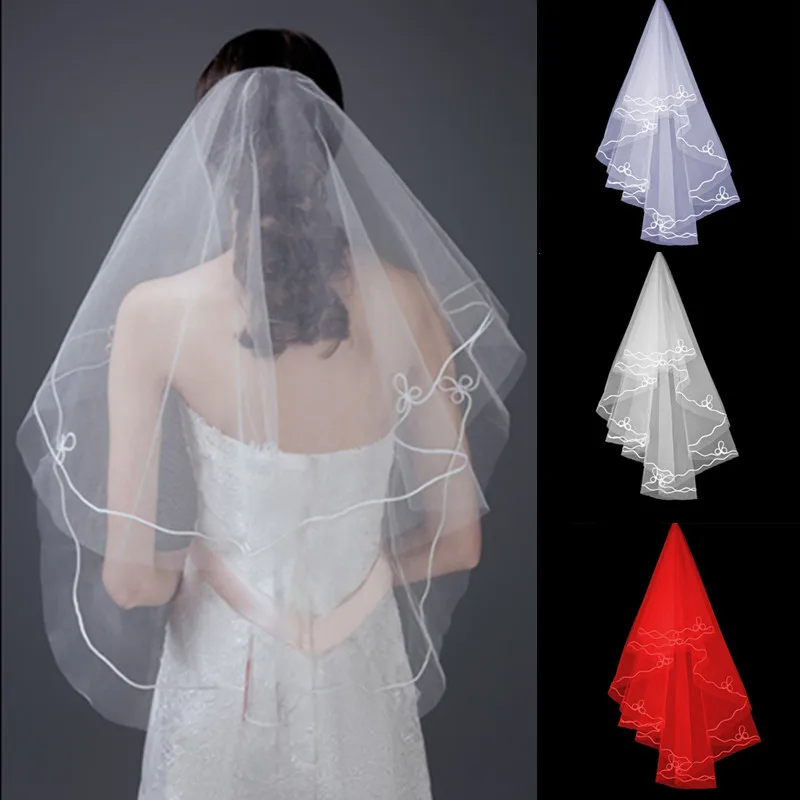 

Однослойная романтическая роскошная кружевная фата длиной до локтя, 2022 метров, белая, бежевая, красная, 1,5