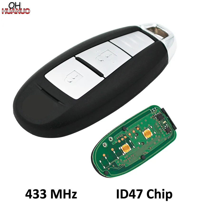Ключ дистанционного управления смарт-картой OEM с 2 кнопками для Suzuki Vitara 433 МГц