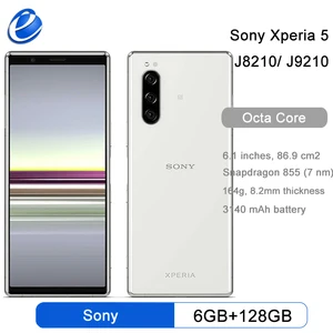 sony xperia 5 j8210 android mobile phone 4g lte 6 1 octa core 6gb128gb 13mp5mp triple cameras nfc fingerprint cell phone free global shipping