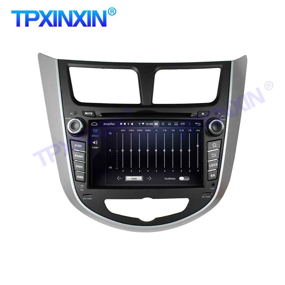 Android 10 4G + 128G для Hyundai Verna Accent Solaris 2011-2012 мультимедийный проигрыватель магнитофон GPS