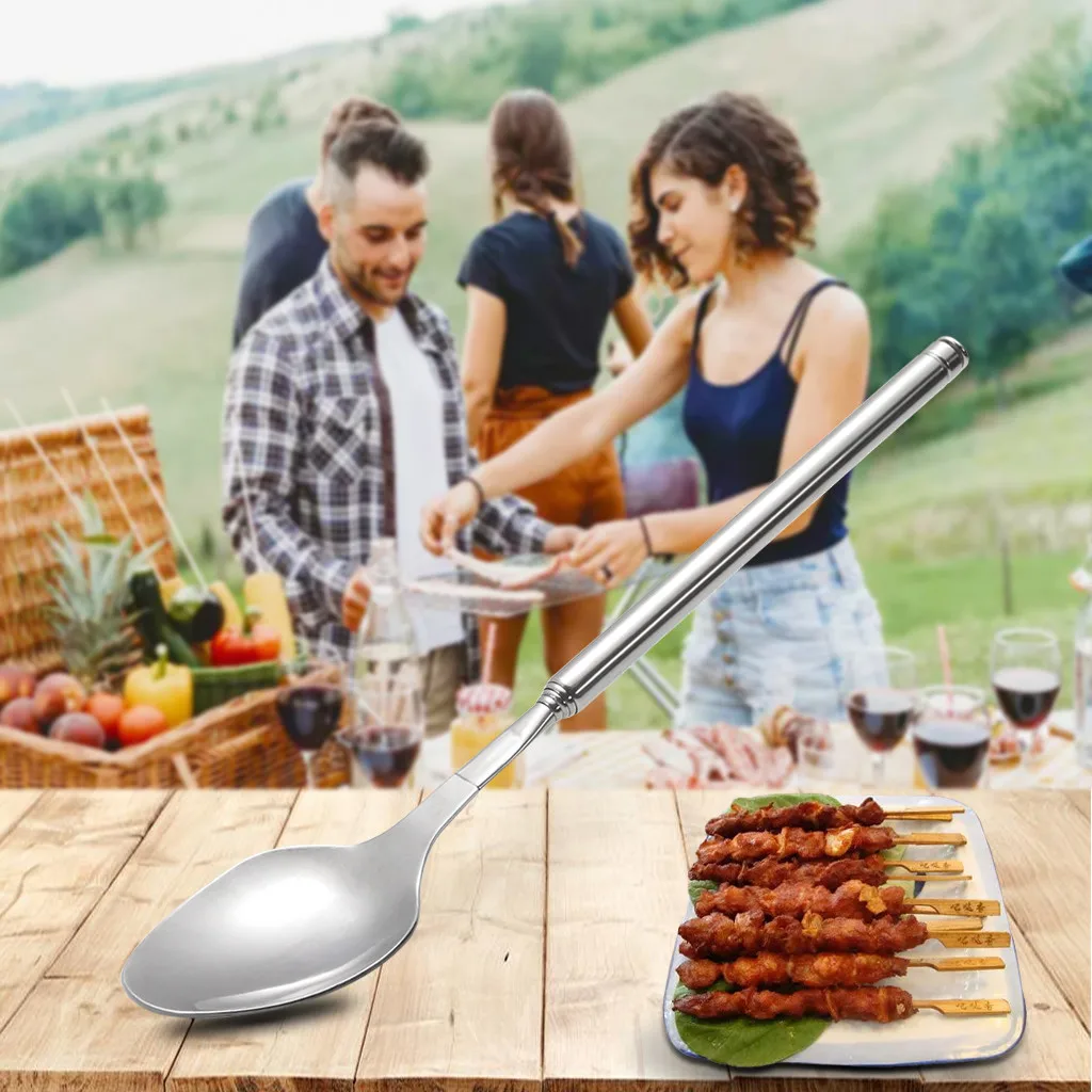 Эластичный стрейч забавная ложка расширение ложки с длинной ручкой растяжимый