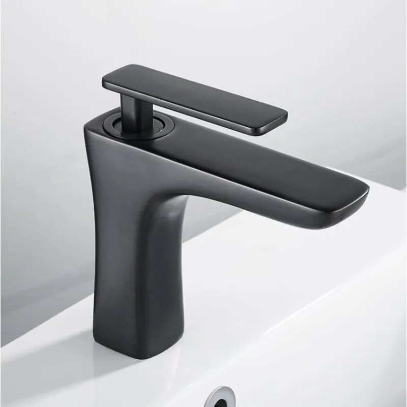 

Vidric Модный черный высококачественный Латунный однорычажный смеситель для горячей и холодной раковины для ванной комнаты, кран
