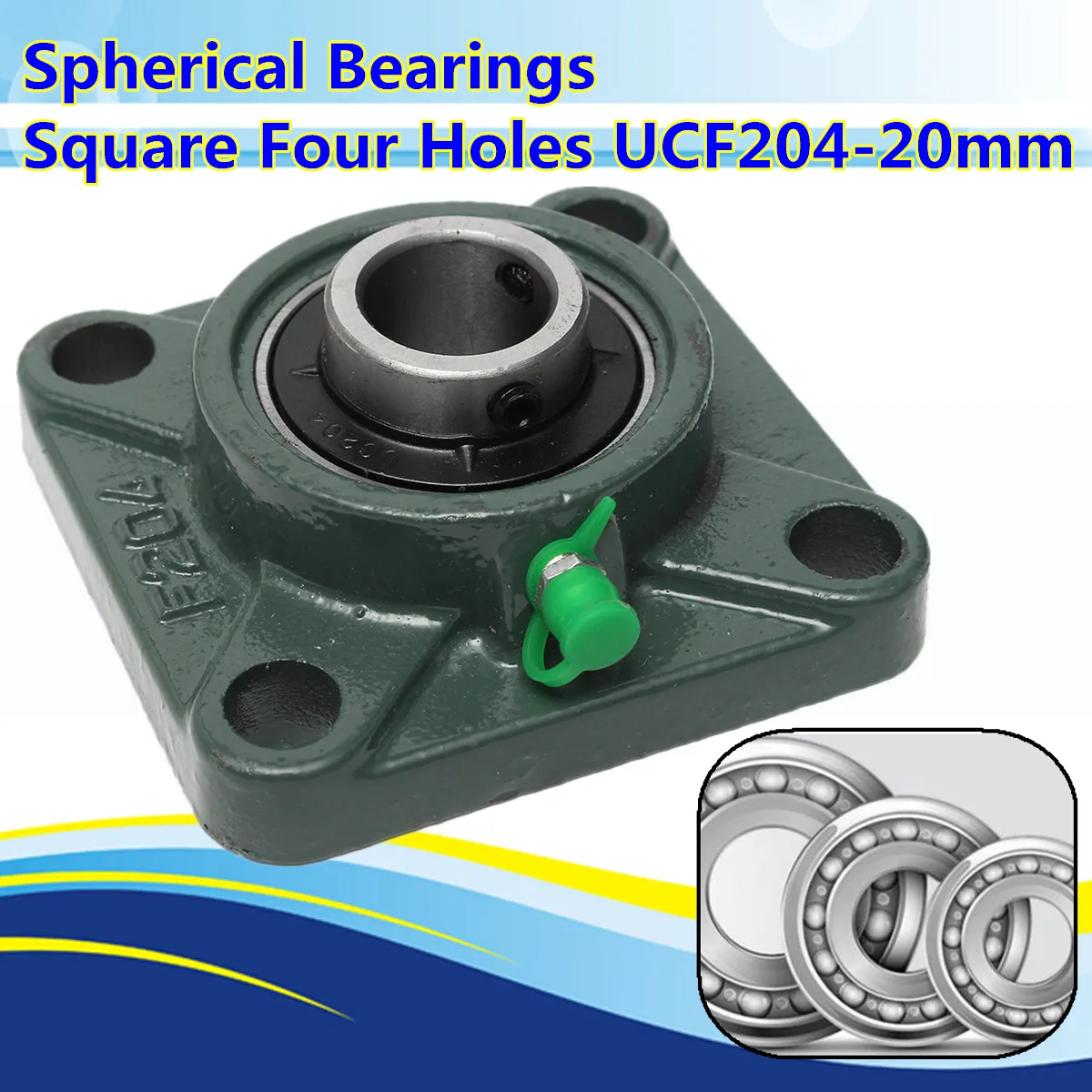 Шарикоподшипник стали UCF204 d = 20 мм корпус подшипника опорный подшипник