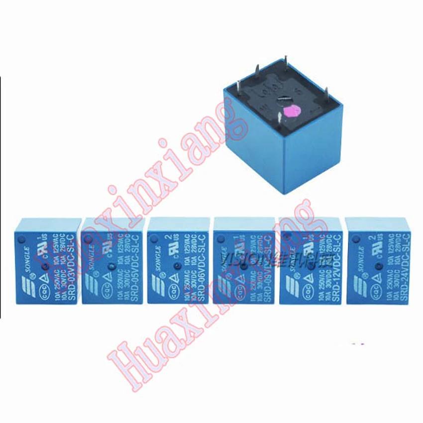 

50PCS/Lot SRD SRD-05VDC-SL-C SRD-12VDC-SL-C SRD-24VDC-SL-C 5V/12V/24V 10A 5Pin T73