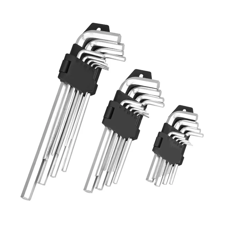 Набор Мини гаечных ключей комплект из 9 предметов матовый хром шестигранный ключ