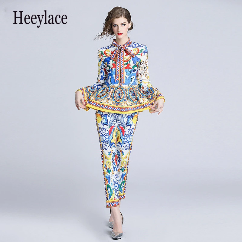 Высококачественные модные дизайнерские Подиумные костюмы 2019 осенние женские