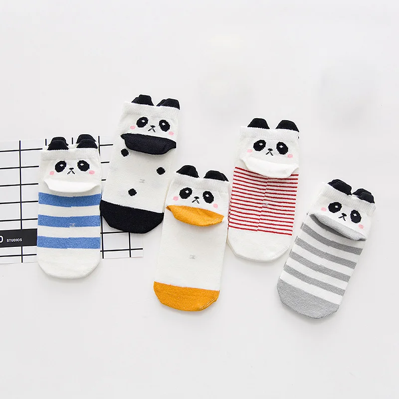5 Pcs/Lot Mother Kids Children's Clothing Socks Cotton Unisex Animal Pattern Children Short All Season For Baby | Детская одежда и
