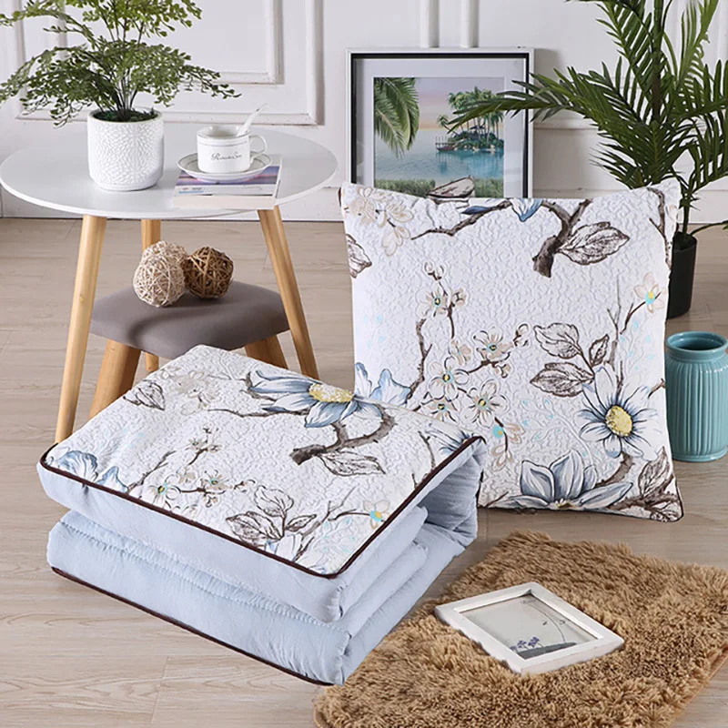 Мягкое одеяло подушка мытый хлопок для кондиционера s диван офисное складное