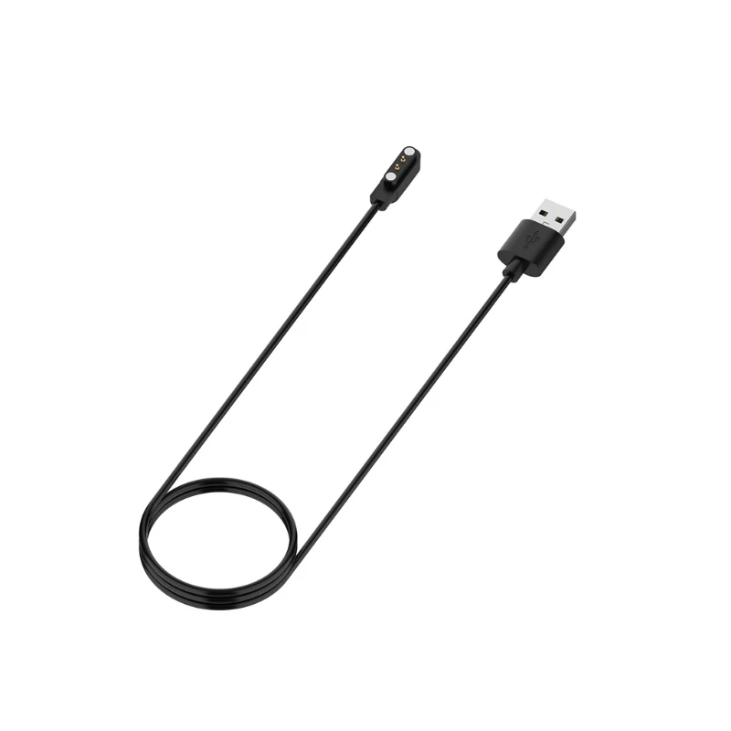 

1m Universal USB Magnetic 2 Pins 4mm Charging Cable for -Ticwatch GTX Smart Watch Wristband Bracelet and more