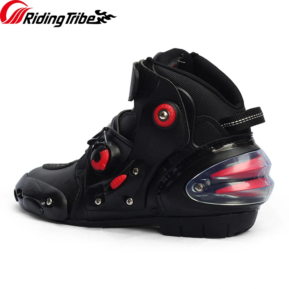 Ботинки для езды на мотоцикле мужчин и женщин Нескользящие защитные ботинки