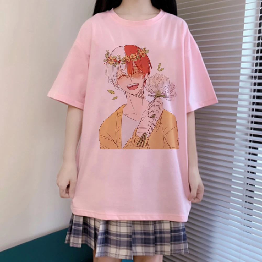 

Женская летняя футболка My Hero академия, Повседневная футболка, новинка 2021, модная уличная одежда в Корейском стиле, женская футболка в стиле ...