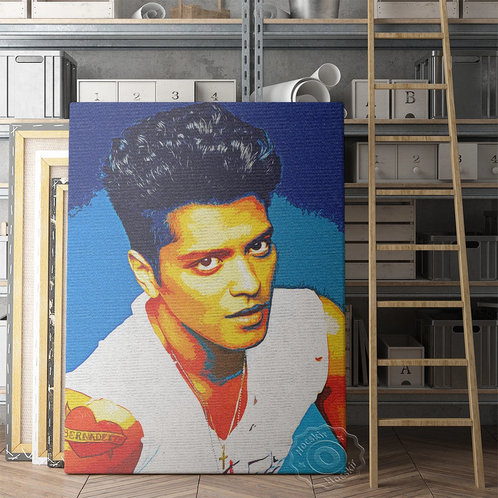 

Dancer Bruno Mars Prints Art, American Singer Mars Watercolour Picture, Handsome Man Wall Painting, Music Star Figure Wall Decor