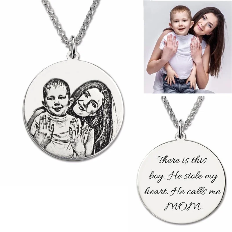 MYLONGINGCHARM Бесплатная гравировка индивидуальные фото и сообщения ожерелье