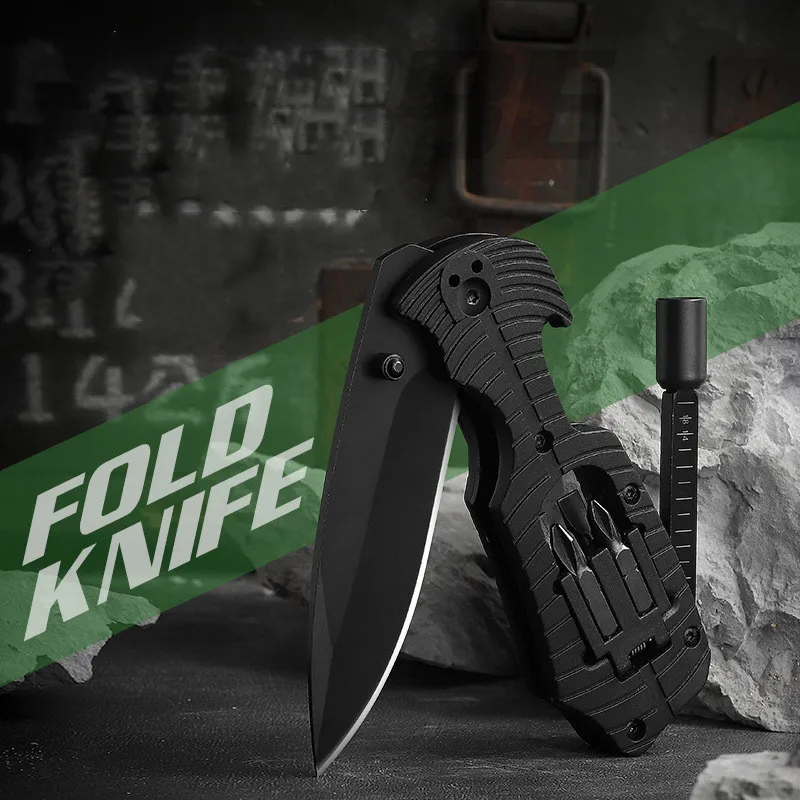 

Outdoor Stainless Steel Multifunctional Knife High Hardness Folding Knife Camping Tactical Knife Self-defense Knife Survival