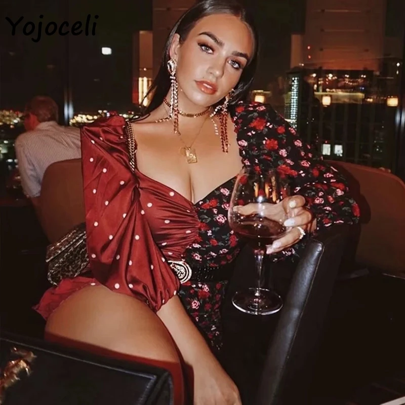 Yojoceli платье в стиле пэчворк с цветочным принтом женское пляжное бохо мини рюшами