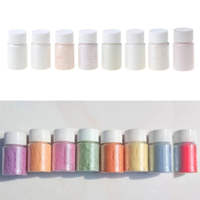 

8 Color Sunlight Reactive Pigment Kit UV Color Change Pigment Powder Exposed to Sunlight or UV Light Colorant Art Crafts